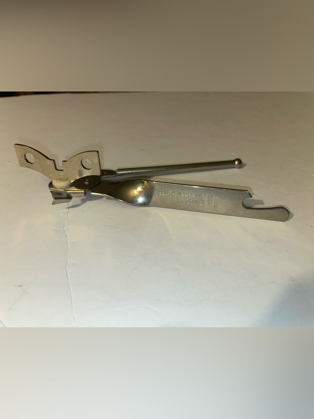 VTG EKCO Miracle Can Opener 885 Metal Handheld + Bottle Opener Made in USA